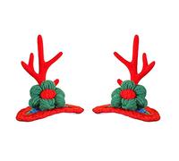 CANNXI Fermagli per capelli con corna di Natale, 1 paio di accessori per capelli per feste per bambini, per casa, festival, feste di compleanno
