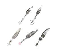 CANNXI Fermaglio per capelli a forma di stella a forma di cuore cavo geometrico elegante fermaglio a becco d'anatra stella gotico accessorio per capelli gioielli da donna