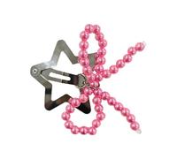 CANNXI Fermaglio per capelli alla moda con fiocco semplice forcina per capelli con perle finte e fiocco, accessori eleganti per donne e ragazze