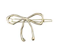 CANNXI Fermaglio per capelli alla moda semplice fiocco forcina in metallo cavo elegante accessori per capelli per donne ragazze