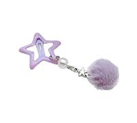CANNXI Fermaglio per capelli peloso con ciondolo alla moda con decorazione a forma di stella, clip per capelli colorata per ragazze ornamenti stile
