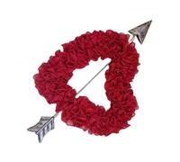 CANNXI Ghirlanda decorativa a forma di cuore, 40 cm, per San Valentino, anniversario, matrimonio, cena a lume di candela, San Valentino