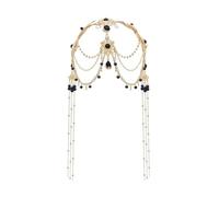 CANNXI Gioielli esotici per la fronte accessorio opulento gioielli fronte con perle goccia elegante frange copricapo per feste