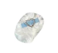 CANNXI Graziosa clip per capelli in peluche a forma di cuore/stella, accessorio per capelli alla moda, perfetto per le fashioniste