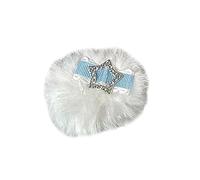 CANNXI Graziosa clip per capelli in peluche a forma di cuore/stella, accessorio per capelli alla moda, perfetto per le fashioniste
