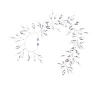 CANNXI Orecchini a polsino vintage accessori clip di cristallo ornamento elegante donna fascia da sposa anelli per orecchio morsetto