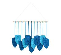CANNXI Ornamento con ciondolo a forma di foglie intrecciate a mano in corda di cotone intrecciato