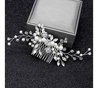 CANNXI Pettine da sposa alla moda da donna, con perle, ornamenti per capelli, elegante, da sposa, per acconciature da sposa, regali per ragazze