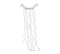 CANNXI Pettine per capelli semplice da sposa con perle accessori per capelli con perle nappe fascia per capelli da donna decorazione gioielli copricapo