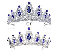 CANNXI Tiara in argento con cristalli per donne e ragazze, elegante corona da principessa, diadema per donne, matrimoni, balli di fine anno, compleanni, artigianato