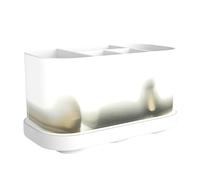 CANNXI Trousse per trucchi, contenitore multiuso da bagno, accessorio per crema viso, bianco