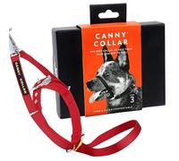 Canny Collar - Collare a Cavezza Addestramento Cane | Collare Anti-Tiro Gentile e Sicuro | Camminate Piacevoli Senza Stress - Rosso, Taglia 3