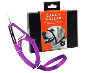 Canny Collar - Collare a Cavezza Addestramento Cane | Collare Anti-Tiro Gentile e Sicuro | Camminate Piacevoli Senza Stress - Viola, Taglia 4