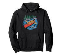 Canoa Boundary Waters Bwca Lago Selvaggio Pagaiatore Felpa con Cappuccio