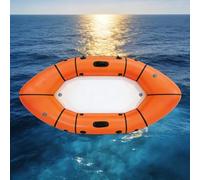 Canoa Gonfiabile 2 Posti Con Plancia Drop-Stitch - Gommone Da Pesca In PVC Rinforzato, Motorizzabile, Incl. Remi, Pompa, Borsa, Portata 200kg(Orange)