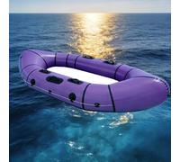 Canoa Gonfiabile 2 Posti Con Plancia Drop-Stitch - Gommone Da Pesca In PVC Rinforzato, Motorizzabile, Incl. Remi, Pompa, Borsa, Portata 200kg(Purple)