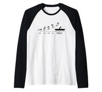 Canoa Kayak Weekend PAGAIA Canoista Paddle Canoe Maglia con Maniche Raglan