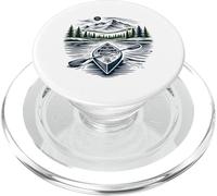 Canoa Lago Campeggio All'aperto Natura Amante Montagne Foresta PopSockets PopGrip per MagSafe