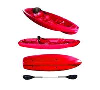 Canoa monoposto Gil 2.0 misura 254 cm Big Mama con seggiolino e pagaia (ROSSO)
