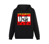 CANOEING Duff Beer Universal Studio Man Hoody Unisex Ptinted Hoodies Long Sleeve Men's Hooded with Pocket Black L