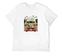 CANOEING Japanese Arcade Racing Video Game out Run Vintage 80S Console Gaming Outrun Unisex Crew Neck Cotton Tee Men's Short-Sleeve T-Shirts White XL