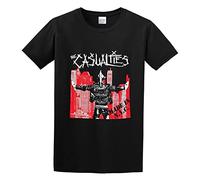 CANOEING Men's The Casualties Made in NYC O-Neck Cotton T Shirt Black L