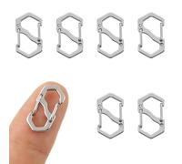 Canollo 6 chiusure a catena con doppia apertura, chiusura a S Lock, mini moschettone da 16 mm, chiusura a catena in argento, set di chiusure per bracciali, collane, gioielli