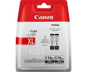 Canon 0318C007 Cartuccia Multipack PGI-570PGBK (Conf. da 2 pz.) originale NERO