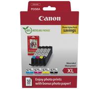 Canon 0332c006 cartuccia d'inchiostro 4 pz originale resa elevata (xl) nero, ciano, magenta, giallo