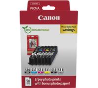 Canon PGI-530/CLI-531 PVP cartuccia d'inchiostro 6 pz Originale Nero, Ciano, Grigio, Magenta, Nero per foto, Giallo