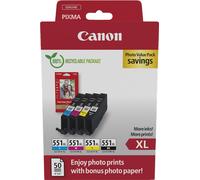 Canon 6443B008 cartuccia d'inchiostro 4 pz Originale Resa elevata (XL) Nero, Ciano, Magenta, Giallo