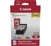 Canon 0332c006 cartuccia d'inchiostro 4 pz originale resa elevata (xl) nero, ciano, magenta, giallo