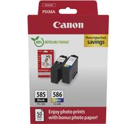 Canon PG-585/CL-586 PVP cartuccia d'inchiostro 2 pz Originale Nero, Ciano, Magenta, Giallo