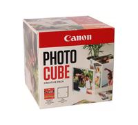 Canon Photo Cube Creative Pack, Arancione - carta fotografica lucida PP-201 5x5" (40 fogli) + cornice fotografica - Compatibile con le stampanti Canon PIXMA