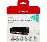 Canon 6 Cartucce d'inchiostro Multipack PGI-29 MBK/PBK/DGY/GY/LGY/CO (CANON PGI-