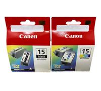 CANON BCI-15BK +BCI-15C 2 TWINPACK ORIGINALE NERO+COLORE i70/i80 [A BOX]