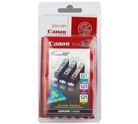 Canon CLI-521 pacchetto da 3 cartucce inkjet colore giallo, ciano, magenta