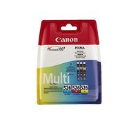 Canon CLI-526 C M Y Confezione da 3 Cartucce d'inchiostro (Ciano Magenta Giallo) Originale, Imballaggi in Plastica Obsoleti 2018