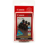 Canon CLI-526 C M Y Pacchetto di 3 Cartucce d'inchiostro (Ciano Magenta Giallo) Certificato (Imballaggi in plastica obsoleti 2018 con etichetta di sicurezza antifurto)