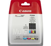 Canon CLI-551 C/M/Y/BK cartuccia d'inchiostro 4 pezzo(i) Originale Rendimento standard Nero, Ciano, Giallo, Magenta - Nouvo