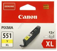 CANON CLI-551XLY INK CARTRIDGE YELLOW HIGH CAPACITY 700 PAGES 1-PACK XL - 6446B0