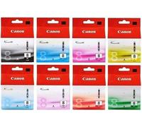 Canon CLI-8 Black Cyan Magenta Yellow Photo Ciano Magenta Red Green Ink Cartridge Bundle Pack