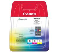 Canon CLI-8 C/M/Y cartuccia d'inchiostro 3 pz Originale Ciano, Magenta, Giallo