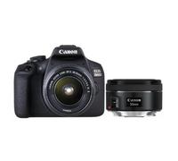 Canon EOS 2000D + EF-S 18-55 IS II + EF 50mm 1/2 Corpo della fotocamera SLR 24,1