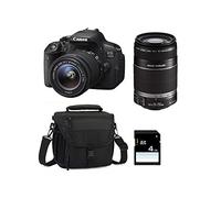 Canon EOS 700D + 18-55 IS STM + 55-250 IS + Bag + SD 4GB Kit fotocamere SLR 18 MP CMOS 5184 x 3456 Pixel Nero