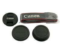 CANON EOS EF Cinghia Posteriore Coperchio Anteriore Rear body Cap Lens Strap ...