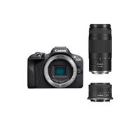 Canon EOS R100 - Obiettivo RF-S 18-45mm + 75-300mm Kit Doppio Zoom - Fotocamera Mirrorless APS-C 24,1MP, Dual Pixel CMOS AF, Videocamera 4K, Scatto Continuo 6,5fps - Rilevamento Viso e Occhi