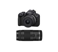 Canon EOS R50 APS-C Mirrorless + RF-S 18-45 + 75-300mm Kit Doppio Zoom (24,2 Mp,- Fino a 15fps, DIGIC X, Video 4K UHD Fino 30p, Dual Pixel CMOS Auto Focus II, Disp, Lay Touch Ordinetabile 7,5 cm)