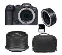 CANON EOS R7 + RF-S 18-45 mm F4.5-6.3 IS STM + borsa + scheda SD da 8 GB + anello EF-EOS R - Nouvo