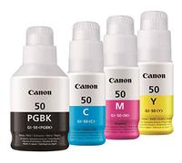 Canon GI-50 PGBK/C/M/Y Multipack - Inchiostro di ricarica originale - nero 6.000 pagine, ciano, magenta, giallo 7.700 pagine per Canon PIXMA G7050, G6050, G5050